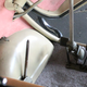 Drivers’ controls, left to right: shifter, handbrake and pedal box. Photo credit: Stef Schrader
